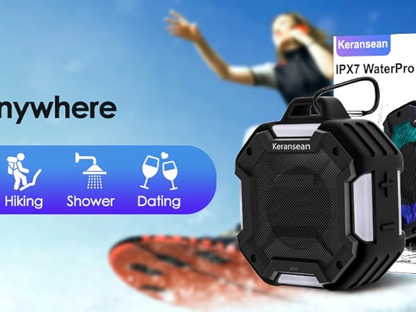 Portable Bluetooth Speaker with Color Light