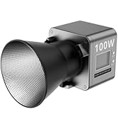 JatureClets 100W Professional LED Video Light 2700K-6500K Color Temperature High CRI 95+ COB Vide...
