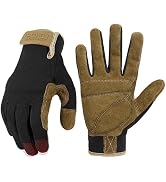 HANDLANDY Work Gloves for Men &amp; Women, Utility Mechanic Working Gloves Touch Screen, Flexible Gar...