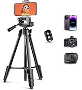 Torjim 64”Phone Tripod, Extendable Cell Phone Tripod with Remote and Holder, Universal Camera Sta...