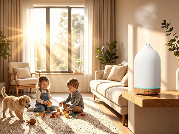 200ML Ceramic Essential Oil Diffuser for Home, Stone Diffuser