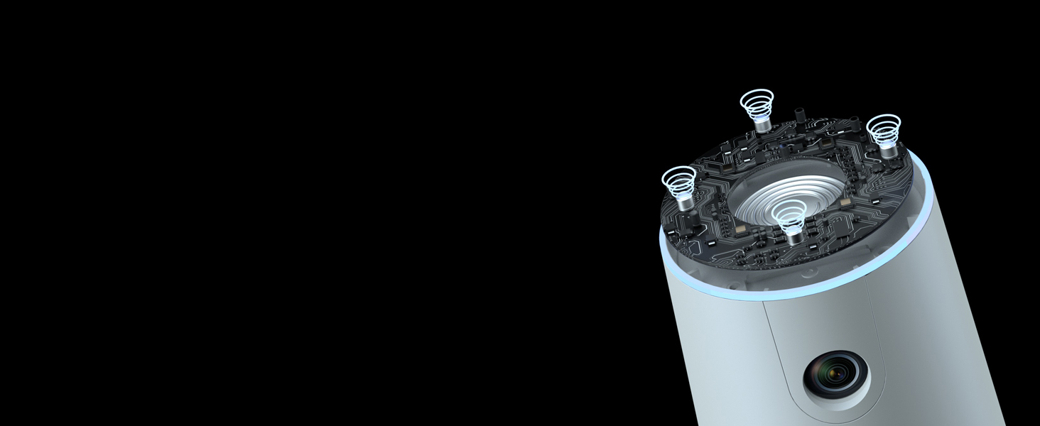 White cylindrical device emitting mist or vapor from its top, with water droplets visible against a black background.