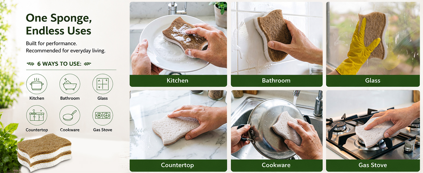 Natural Kitchen Sponges