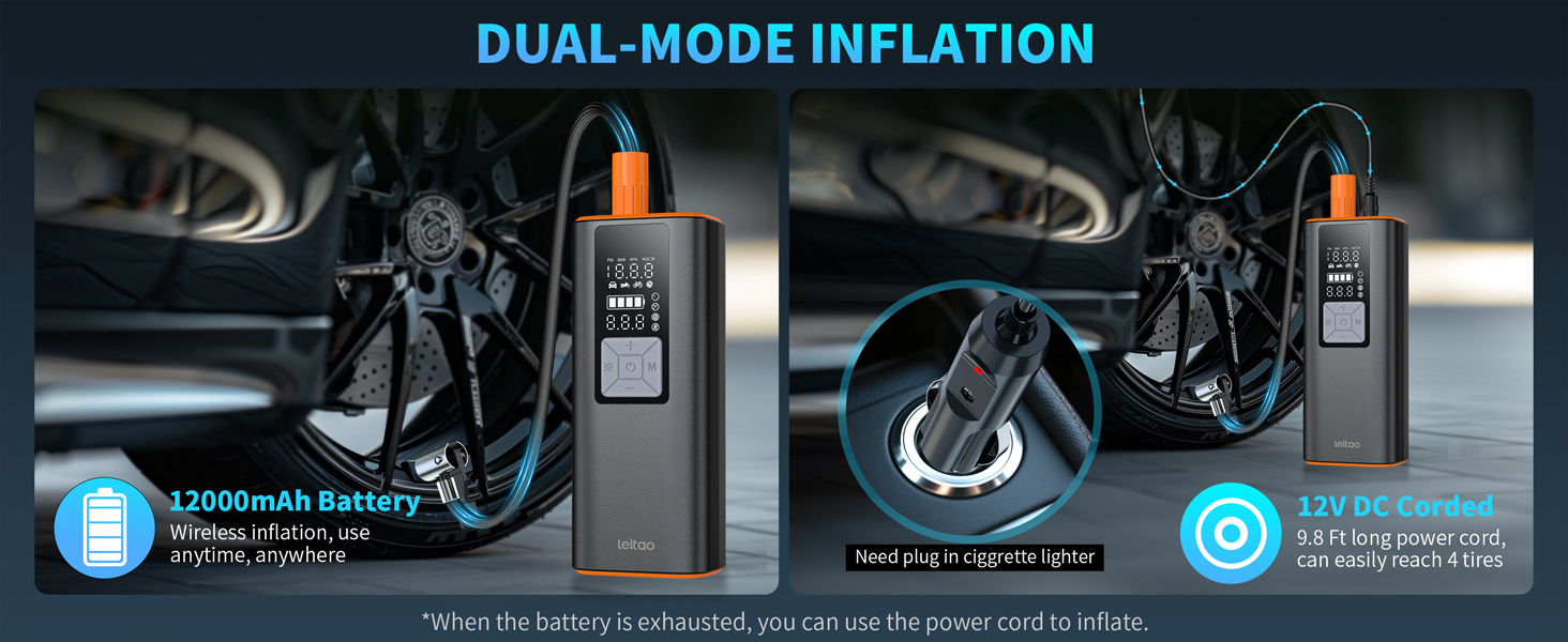portable tire inflator for car