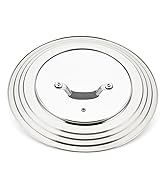 WishDirect 15 Inch Large Universal Pans Pots Lid Cover Fits 11/12/13/14/15" Frying Pans/Pots/Woks...