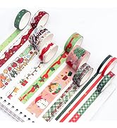 Ovatt Christmas Washi Tape Set, 10 Rolls Washi Tape Perfect for Bullet Journal, DIY Crafts, Plann...