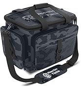 Reaction Tackle Fishing Tackle Bag - Water Resistant Camo Tackle Bag with Padded Shoulder Strap, ...