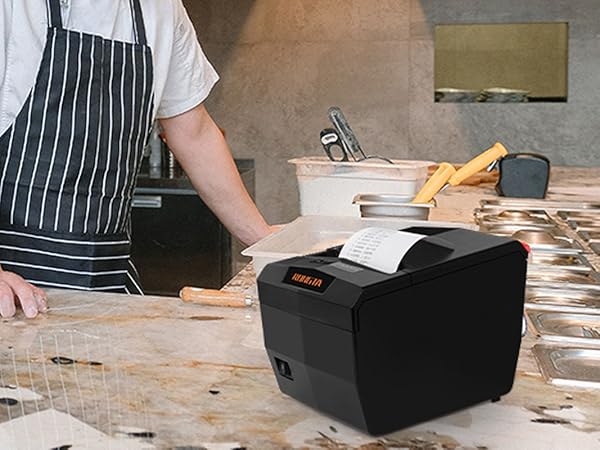 RP327 receipt printer on kitchen counter