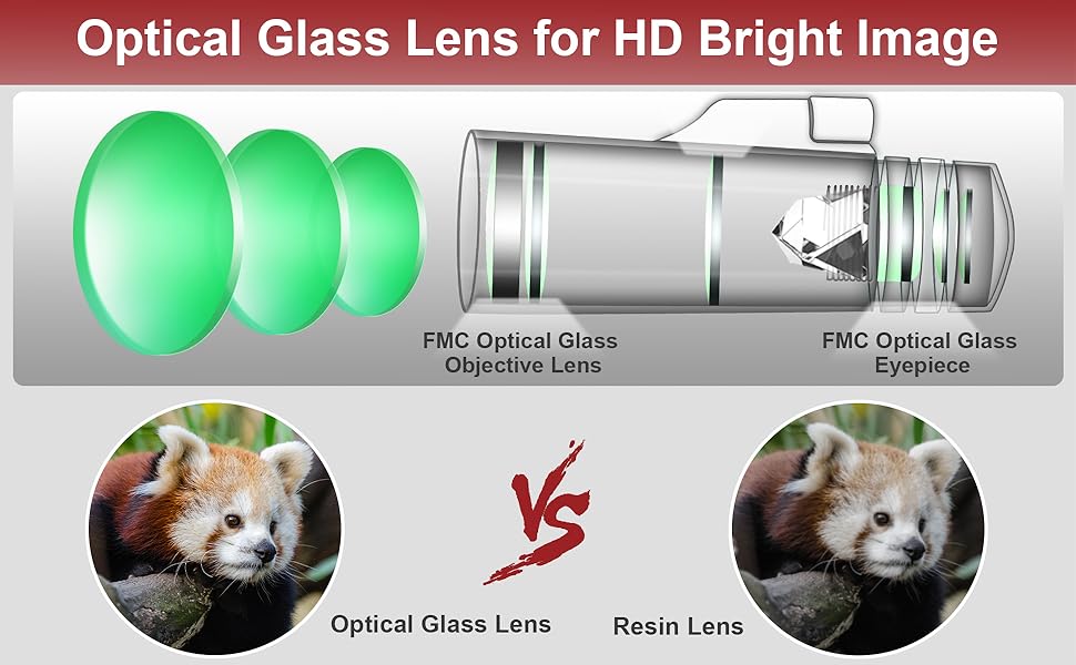 AMITHER high powered monocular telescope with phone adapter for smartphone