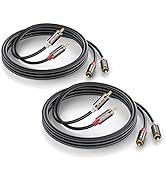 Smithok RCA Cables 2 Pack[Hi-Fi Sound, PVC Jacket, Shielded], 2-Male to 2-Male RCA Audio Stereo S...