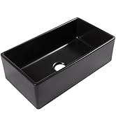 Austen Matte Black Fireclay 33" Single Bowl Apron-Front Undermount Kitchen Sink
