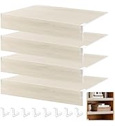 Wire Rack Covers for Pantry Shelf Covers for Wire Shelving Liners Removable 4 Pack with Holders f...