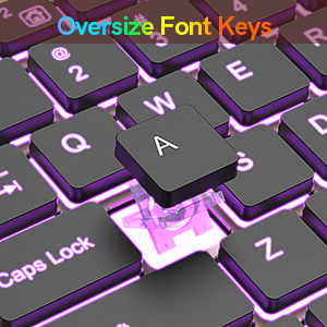 Wireless Keyboard Rechargeable Ergonomic Quiet with Light Up Full-Size Cordless Lighted Keyboard