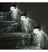 SOLPEX Solar Deck Lights, 8 Pack Solar Fence Lights, Cracked Glass Ball Lights Waterproof Outdoor...