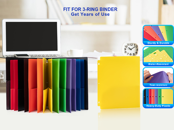 Extra Tough School Folders - Assorted Primary Colors