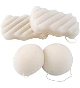 Spunspon Konjac Exfoliating Organic Facial Sponge Set | Gentle Daily Face Scrub/Skincare | Super ...