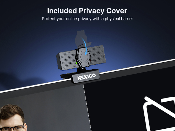 The privacy cover on the webcam is slowly being closed.