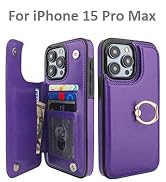 wallet case with ring for iPhone 15 Pro Max