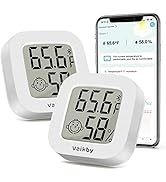 2Pack Vaikby Bluetooth Hygrometer Thermometer, Smart Humidity Meter with Remote App Control Monit...