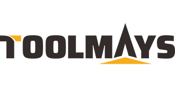 Logo for 'TOOLMAYS' in bold black text with a stylized letter 'A' resembling a mountain peak. Yellow triangle accent above the 'A'.