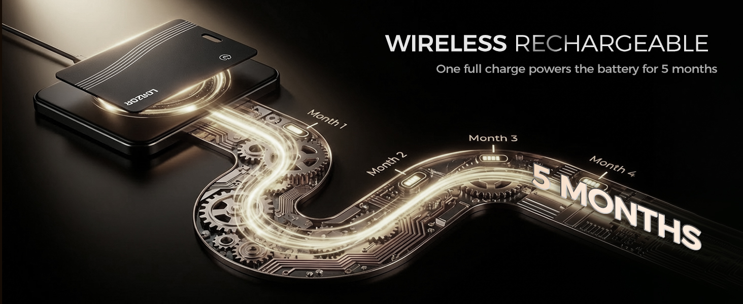 Wallet Tracker Card (iOS Only) Apple MFi Certified Slim Tracking Card