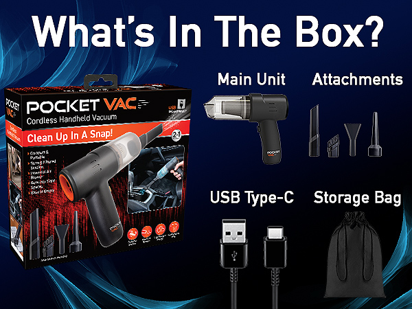 Inside attachments storage bag