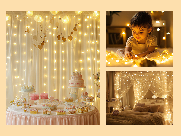 cozy curtain lights