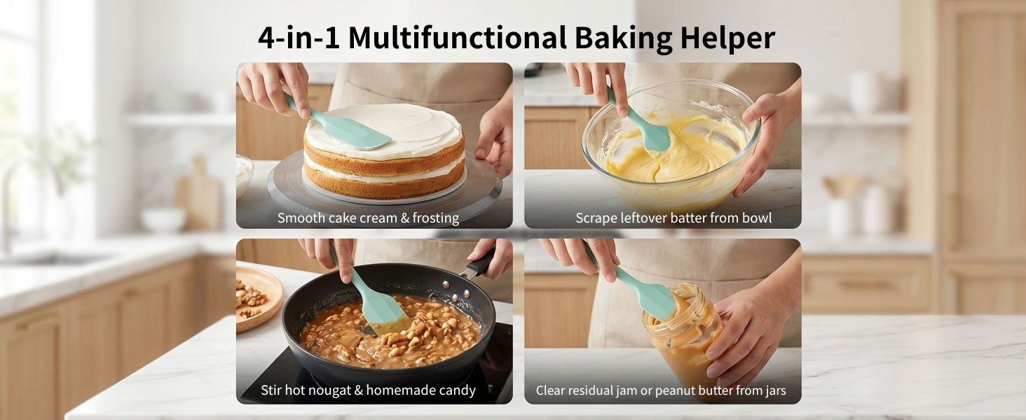 Headaze multifunctional silicone spatula, mixing batter, stirring candy and scraping jars