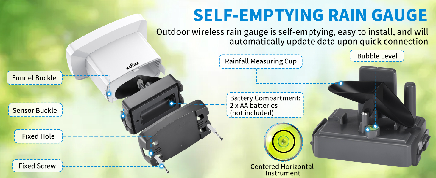 SELF-EMPTYING RAIN GAUGE