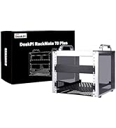 GeeekPi DeskPi RackMate T0 Plus 10 inch 4U Mini Server Cabinet for for Servers, Network, A/V Equi...