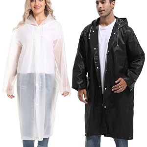 Rain Poncho Reusable 