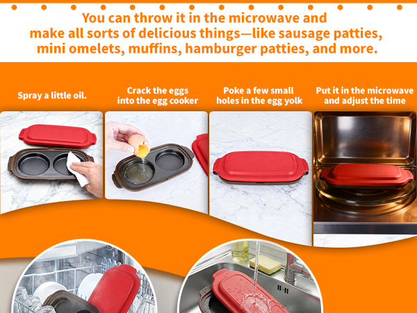 Quick-Heat Microwave Egg Cooker