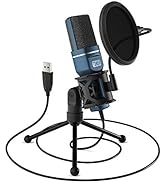 USB Microphone, TONOR Computer Cardioid Condenser PC Gaming Mic with Tripod Stand &amp; Pop Filter fo...