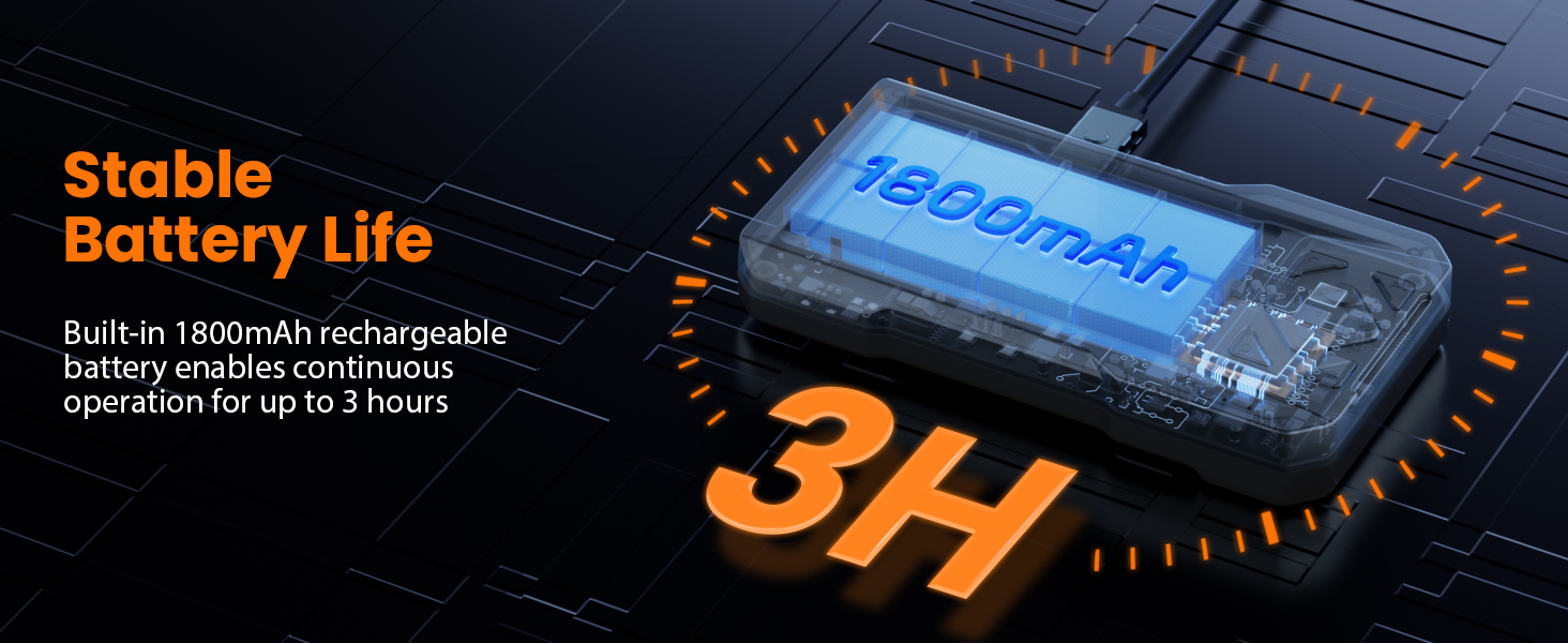 1800mAh rechargeable battery