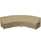 Flexiyard Curved Patio Furniture Cover for Outdoor Sectional Sofa, 190