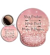 Ergonomic Mouse Pad with Wrist Support Rest,[ 20% Larger] Mousepad Gel Wrist Rest, with Coaster N...