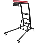 Performance Tool W85038 High Top Adjustable Creeper to Work On Vehicles, Black/Red, 45-66-inch He...