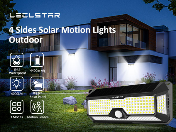  solar motion lights outdoor waterproof 