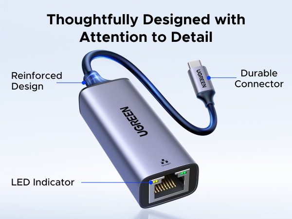 UGREEN USB C to Ethernet Adapter, Plug and Play 1Gbps Ethernet Adapter