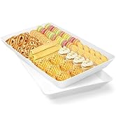 WOWBOX Serving Tray for Entertaining, 2-Pack Serving Platters for Fruit, Cookies, Dessert, Snacks...