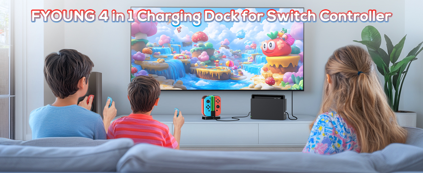FYOUNG 4 IN 1 Charging Dock for Joycon