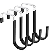Single Over the Door Hooks,Prevent Rubber Over the Door Hanger,Back of Door Hooks for Towel,Robe,...