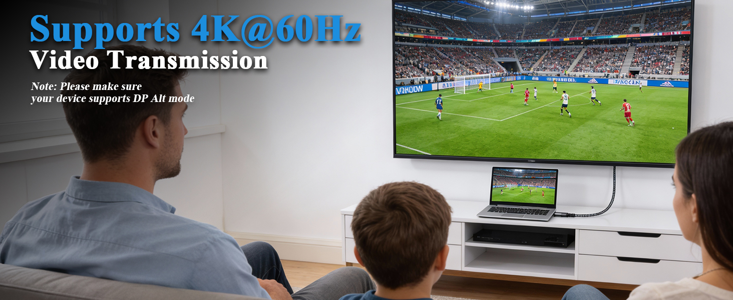 4k@60hz usb c cable, it allows you to expand your laptop to a larger USB-C display.