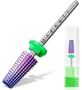 Makartt 5-in-1 Nail Drill Bits - 3/32" Shank Tungsten Carbide Tapered Bit for Fast Removal of Acr...
