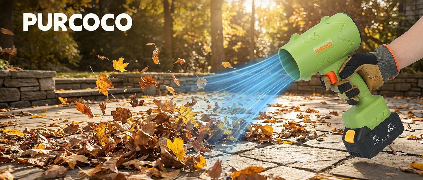 Purcoco Cordless Leaf Blower