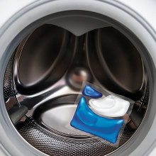 Single Pac inside of Laundry Drum