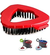 Hibaby 1 PC Spin Mop Scrub Brush Head Mop Head Replacement Compatible with O Cedar EasyWring 1Tan...