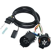 7 Pin to 4 Pin Trailer Wiring Harness with Reverse Wire, 43 Inches USCAR Trailer Extension Wire C...