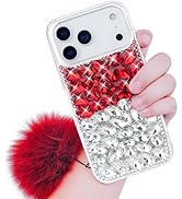 Losin Compatible with iPhone 17 Pro Max Bling Case Luxury 3D Sparkle Diamond Crystal Rhinestones ...