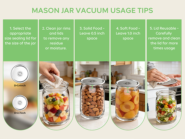 Mason Jar Vacuum Sealer Kit